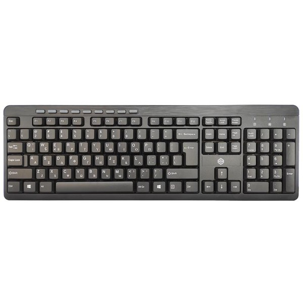 NG ΠΛΗΚΤΡΟΛΟΓΙΟ KB106-GR USB BLACK ΜΕ ΜULTIMEDIA ΚΟΥΜΠΙΑ