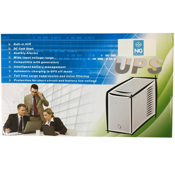 NG UPS 1500VA/900W ΜΕ AVR, LINE INTERACTIVE, USB, 3 SCHUKO, 2 x 12V8A, ΟΘΟΝΗ