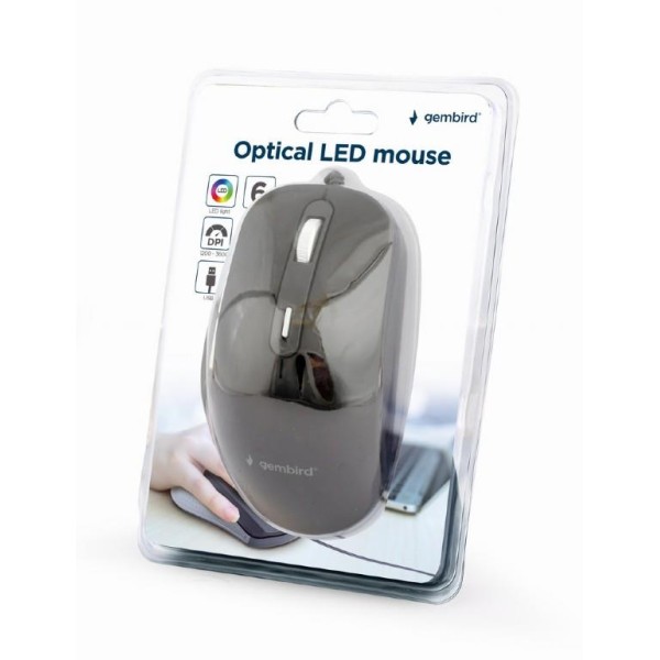 GEMBIRD ΕΝΣΥΡΜΑΤΟ ΠΟΝΤΙΚΙ, MUS-6B-02, ΜΑΥΡΟ