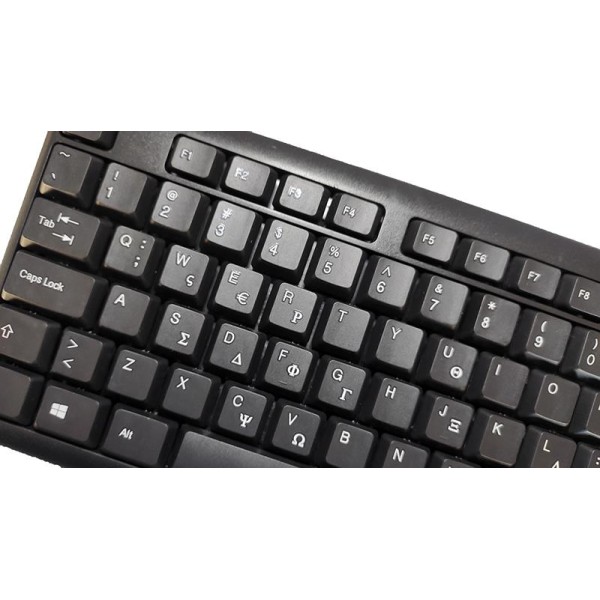 APPROX ΠΛΗΚΤΡΟΛΟΓΙΟ USB MK210 BLACK GREEK