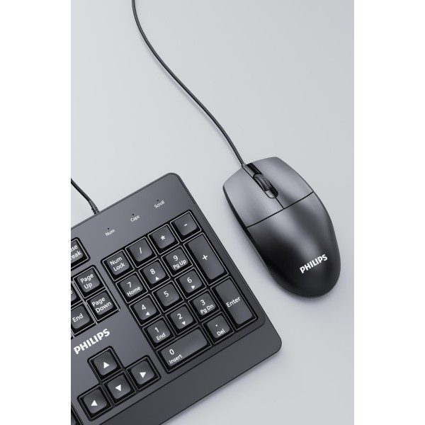 PHILIPS SPT6247 ΕΝΣΥΡΜΑΤΟ ΣΕΤ ΠΛΗΚΤΡΟΛΟΓΙΟ/ΠΟΝΤΙΚΙ, ΜΑΥΡΟ, GR