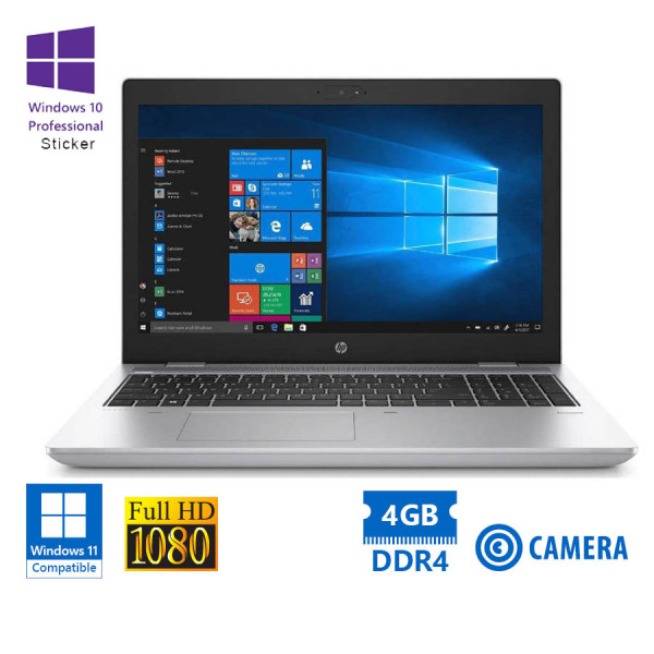 HP (B) ProBook 650G4 i5-8350U/15.6”FHD/4GB DDR4/500GB/DVD/Camera/10P Grade B Refurbished Laptop