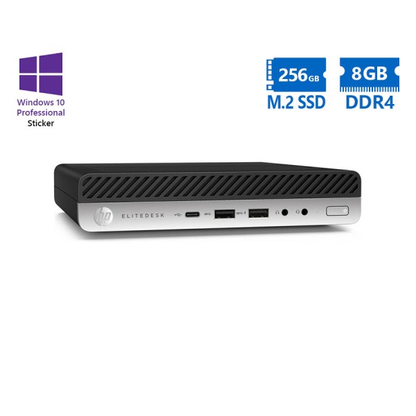 HP EliteDesk 800G3 DM i5-7500/8GB DDR4/256GB M.2 SSD/No ODD/10P Grade A Refurbished PC