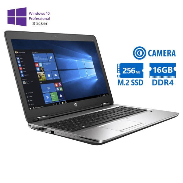 HP ProBook 650G2 i5-6200U/15.6”/16GB DDR4/256GB M.2 SSD/DVD/Camera/10P Grade A Refurbished Laptop