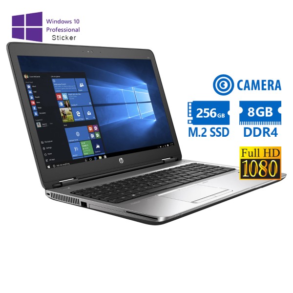 HP (B) ProBook 650G2 i7-6820HQ/15.6”FHD/8GB DDR4/256GB M.2 SSD/DVD/Camera/10P Grade B Refurbished La