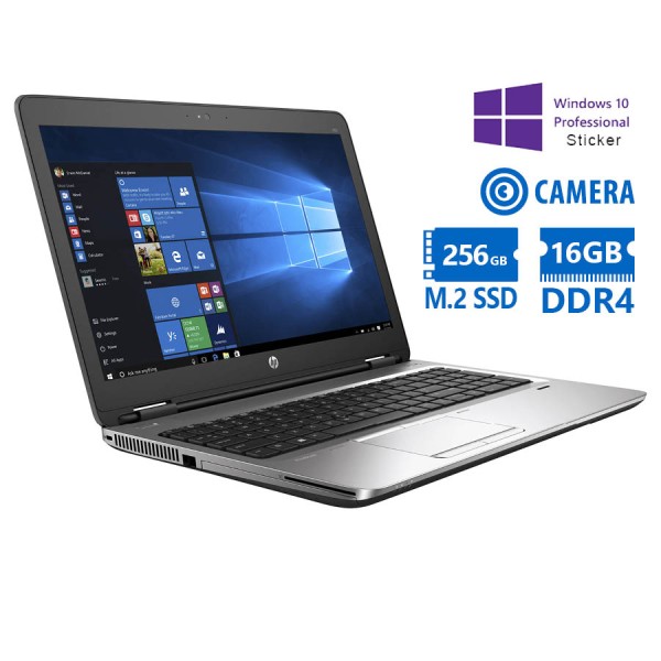 HP (A-) ProBook 650G2 i5-6200U/15.6”/16GB DDR4/256GB M.2 SSD/DVD/Camera/10P Grade A- Refurbished Lap