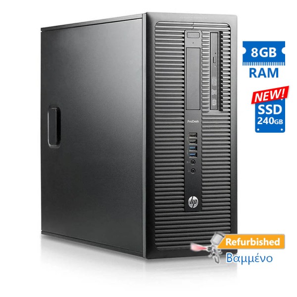 HP 600G1 Tower i5-4670/8GB DDR3/240GB SSD New/DVD/7H Grade A+ Refurbished PC