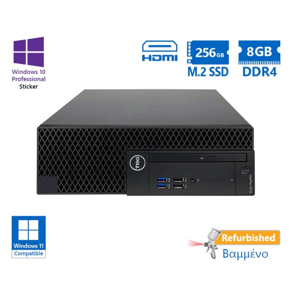 Dell 3070 SFF i5-9500/8GB DDR4/256GB M.2 SSD/DVD/10P Grade A+ Refurbished PC Dell 3070 SFF i5-9500/8GB DDR4/256GB M.2 SSD/DVD/10P Grade A+ Refurbished PC