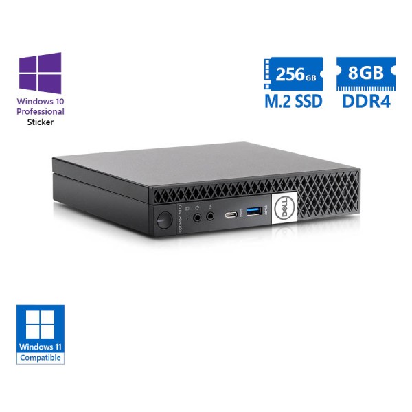 Dell Optiplex 7070 DM i5-9500T/8GB DDR4/256GB M.2 SSD/No ODD/10P Grade A Refurbished PC