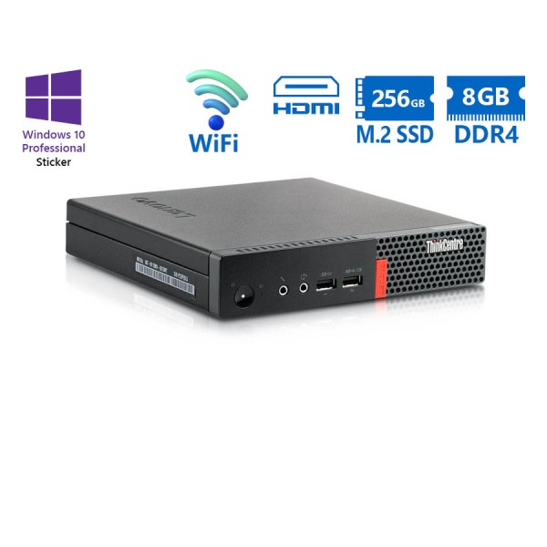 Lenovo ThinkCentre M910q Tiny WiFi i7-7700T/8GB DDR4/256GB M.2 SSD/No ODD/10P Grade A Refurbished PC