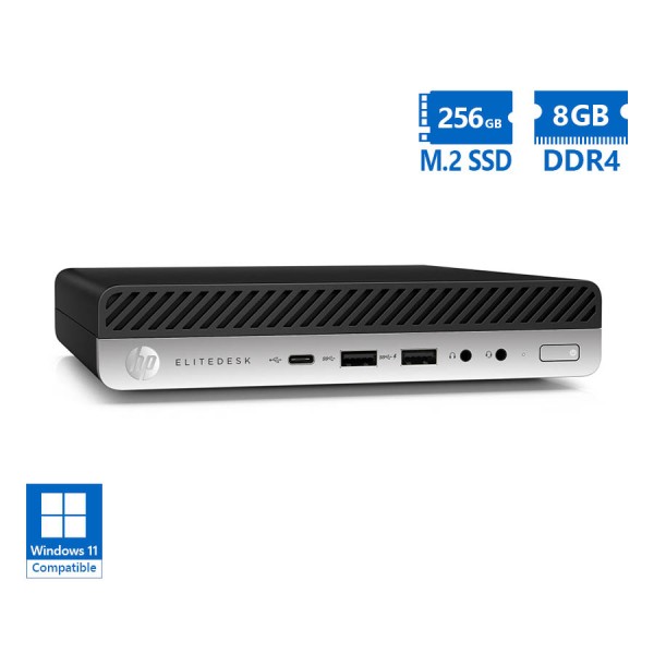HP EliteDesk 800G5 DM i5-9500/8GB DDR4/256GB M.2 SSD/No ODD/Grade A Refurbished PC