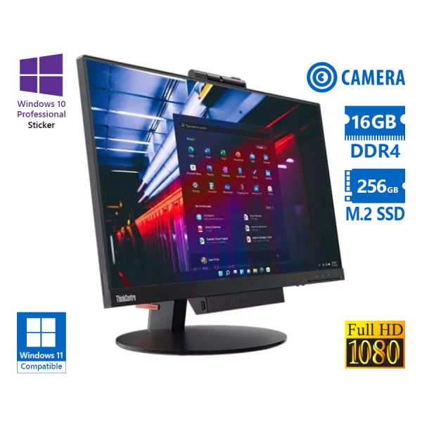Lenovo ThinkCentre M720q AIO w/TIO24 Gen3 23.8\\"FHD/i5-8400T/16GB DDR4/256GB M.2 SSD/No ODD/Webcam/10