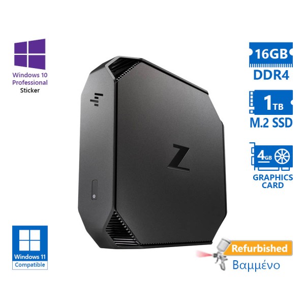 HP Z2 G4 Mini Xeon E-2174G(4-Cores)/16GB DDR4/1TB M.2 SSD/Nvidia 4GB/No ODD/10P Grade A+ Workstation