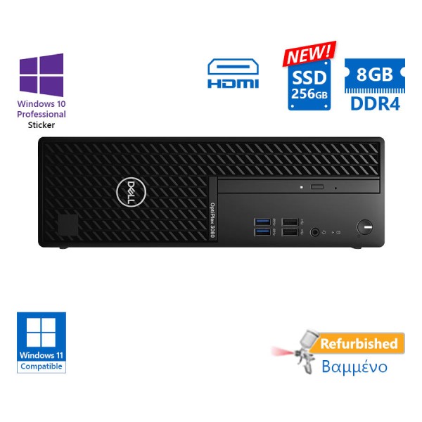 Dell 3080 SFF i5-10500/8GB DDR4/256GB SSD New/DVD/10P Grade A+ Refurbished PC