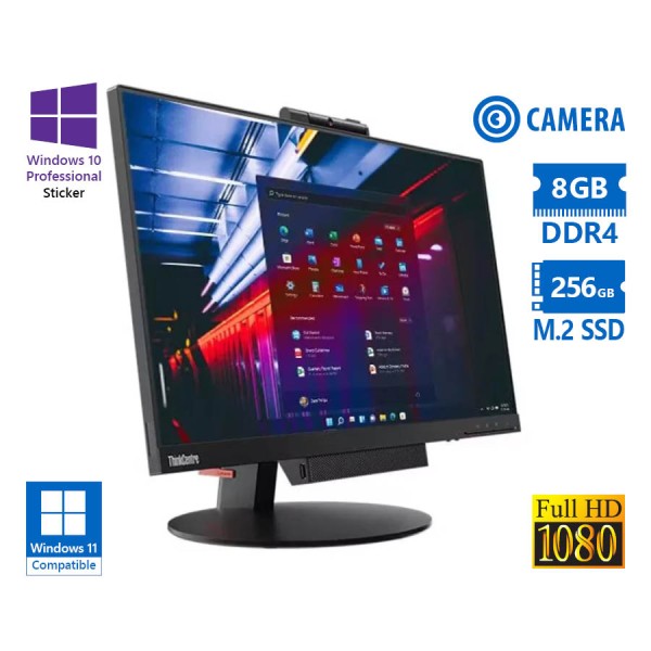 Lenovo (A-) ThinkCentre M720q AIO w/TIO24 Gen3 23.8\\"FHD/i5-8400T/8GB DDR4/256GB M.2 SSD/No ODD/Webca
