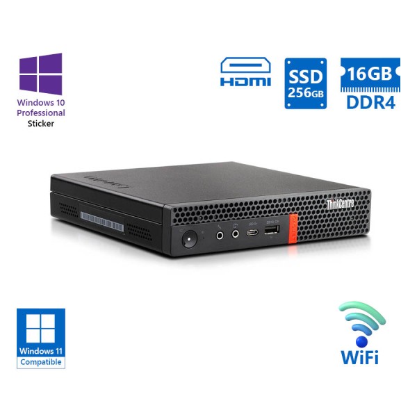Lenovo ThinkCentre M720q Tiny WiFi i5-8400T/16GB DDR4/256GB SSD/No ODD/10P Grade A Refurbished PC