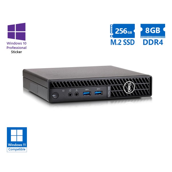 Dell Optiplex 5080 DM i3-10100T/8GB DDR4/256GB M.2 SSD/No ODD/10P Grade A Refurbished PC