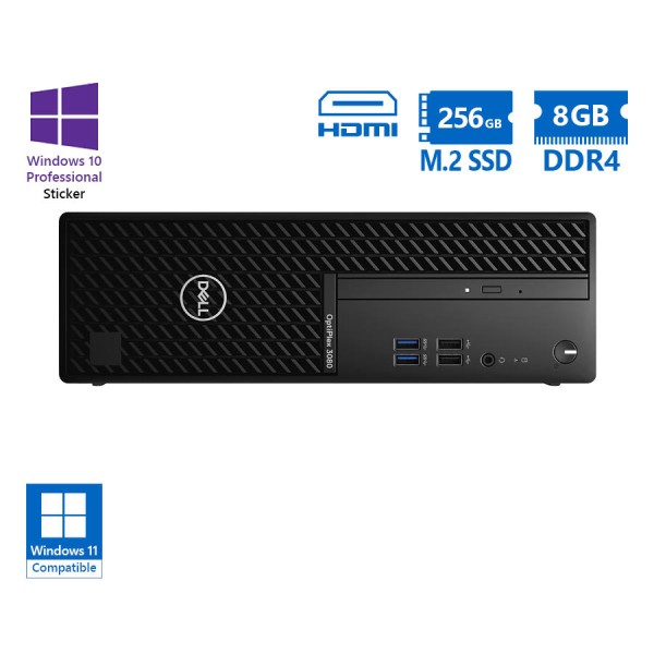 Dell 3080 SFF i5-10500/8GB DDR4/256GB M.2 SSD/DVD/10P Grade A Refurbished PC