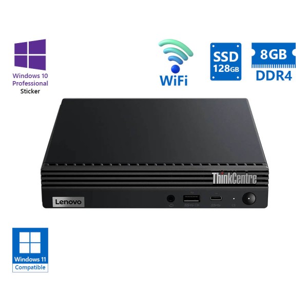 Lenovo ThinkCentre M75q Gen2 Tiny AMD WiFi Ryzen 3 Pro 4300GE/8GB DDR4/128GB SSD/No ODD/10P Grade A