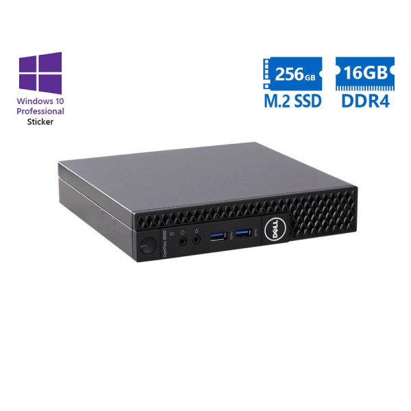 Dell Optiplex 3050 DM i5-6500T/16GB DDR4/256GB M.2 SSD/No ODD/10P Grade A Refurbished PC