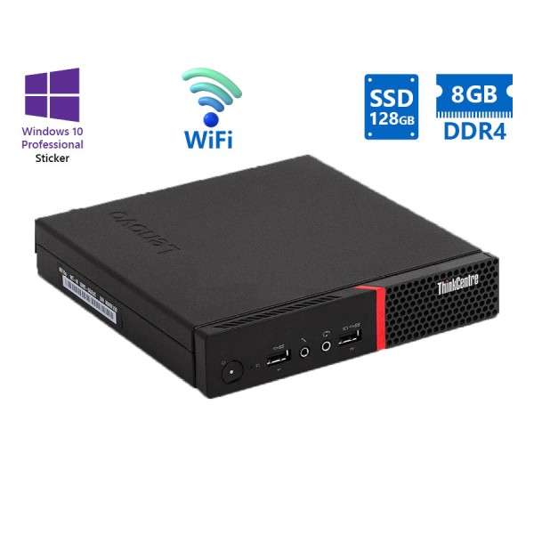 Lenovo ThinkCentre M715q Tiny AMD WiFi Ryzen 3 2200GE/8GB DDR4/128GB SSD/No ODD/10P Grade A Refurbis