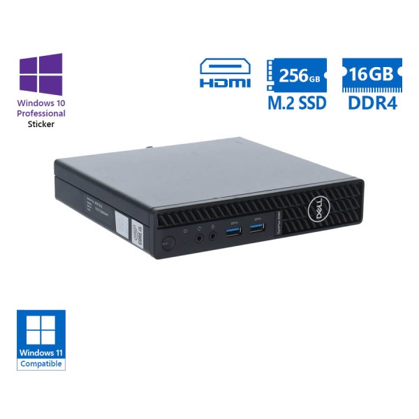 Dell Optiplex 3080 DM i5-10500T/16GB DDR4/256GB M.2 SSD/No ODD/10P Grade A Refurbished PC