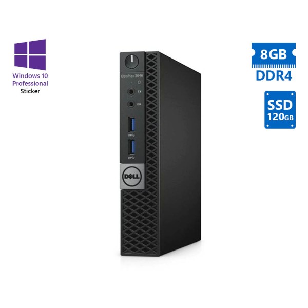 Dell Optiplex 3046 DM i3-6100T/8GB DDR4/120GB SSD/No ODD/10P Grade A Refurbished PC
