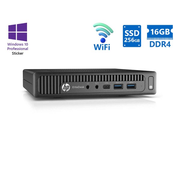 HP EliteDesk 800G2 DM WiFi i5-6500T/16GB DDR4/256GB SSD/No ODD/10P Grade A Refurbished PC