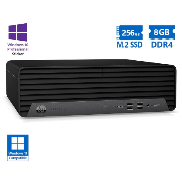 HP EliteDesk 800G6 SFF i3-10100/8GB DDR4/256GB M.2 SSD/No ODD/10P Grade A Refurbished PC