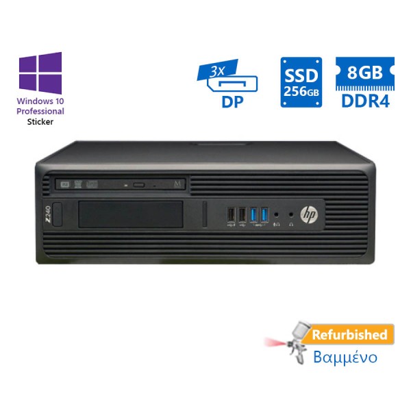 HP Z240 SFF i7-7700/8GB DDR4/256GB SSD/DVD/10P Grade A+ Workstation Refurbished PC