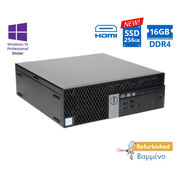 Dell 5050 SFF i5-6500/16GB DDR4/256GB SSD New/No ODD/10P Grade A+ Refurbished PC
