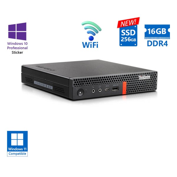 Lenovo ThinkCentre M720q Tiny i5-8500T/16GB DDR4/256GB SSD New/No ODD/10P Grade A Refurbished PC