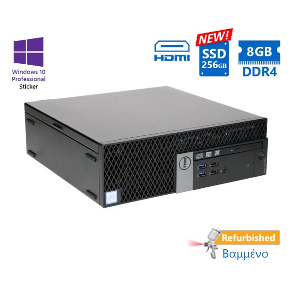 Dell 7040 SFF i5-6500/8GB DDR4/256GB SSD New/DVD/10P Grade A+ Refurbished PC
