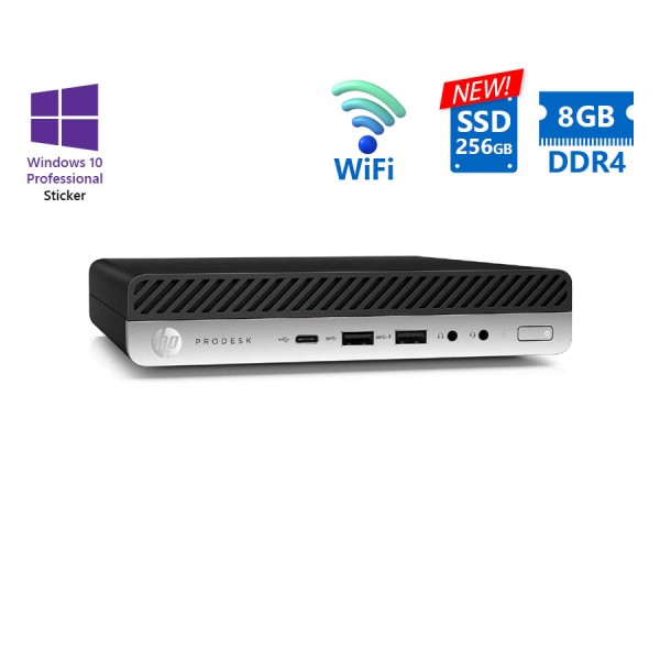 HP ProDesk 600G3 DM WiFi i5-7500T/8GB DDR4/256GB SSD New/No ODD/10P Grade A Refurbished PC