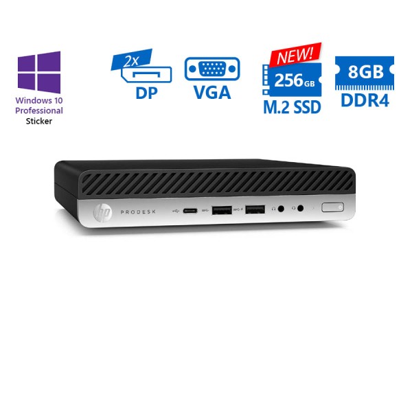 HP ProDesk 600G3 DM i5-7500T/8GB DDR4/256GB M.2 SSD New/No ODD/10P Grade A Refurbished PC