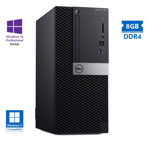 Dell 7060 Tower i3-8100T/8GB DDR4/1TB/DVD/10P Grade A+ Refurbished PC