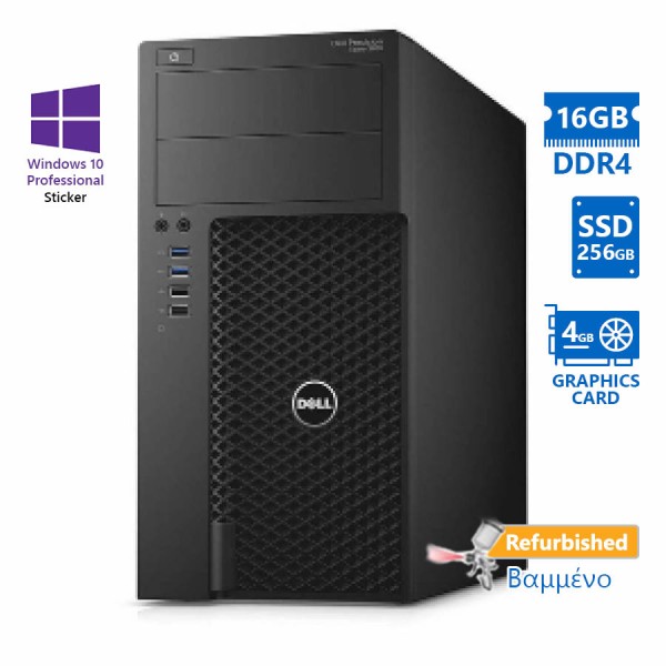 Dell Precision 3620 Tower i7-7700/16GB DDR4/256GB SSD/No ODD/Nvidia 4GB/10P Grade A+ Workstation Ref