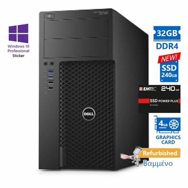 Dell Precision 3620 Tower i7-7700/32GB DDR4/240GB SSD New/No ODD/Nvidia 4GB/10P Grade A+ Workstation