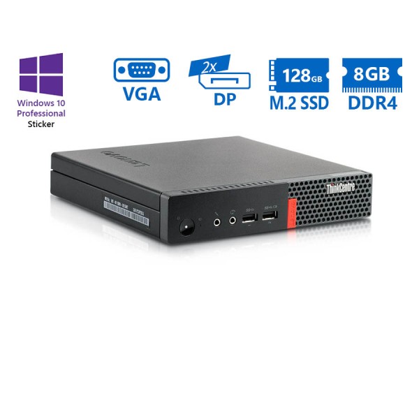 Lenovo ThinkCentre M710q Tiny i3-6100T/8GB DDR4/128GB M.2 SSD/No ODD/10P Grade A Refurbished PC