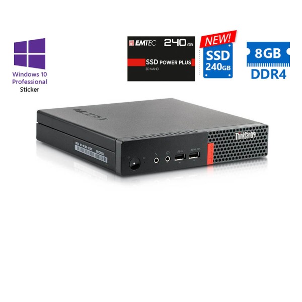 Lenovo ThinkCentre M710q Tiny i5-6500T/8GB DDR4/240GB SSD New/No ODD/10P Grade A Refurbished PC