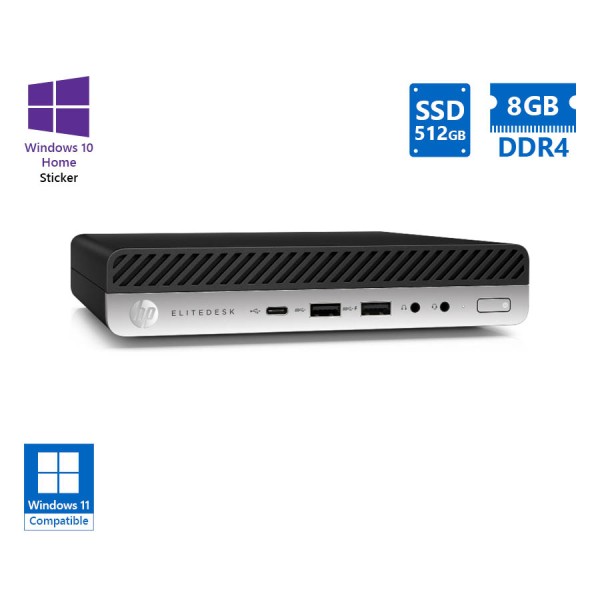 HP EliteDesk 800G4 DM i5-8500/8GB DDR4/512GB SSD/No ODD/10H Grade A Refurbished PC