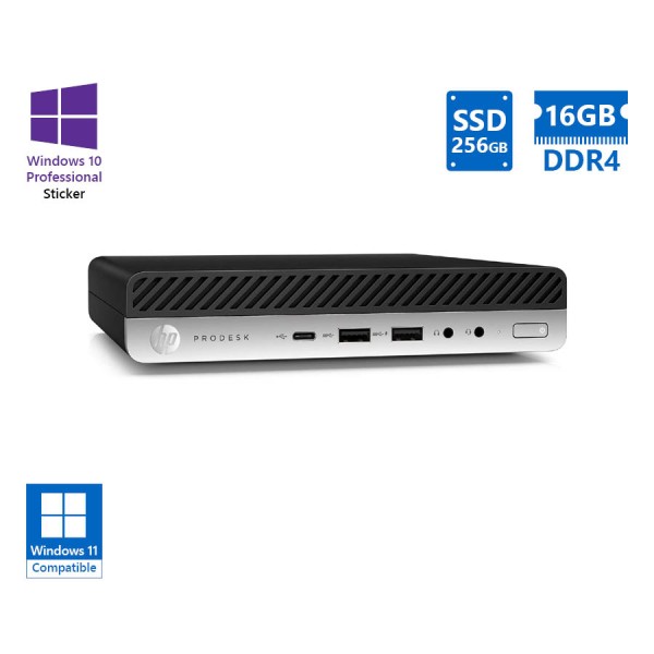 HP ProDesk 600G4 DM i5-8500T/16GB DDR4/256GB SSD/No ODD/10P Grade A Refurbished PC