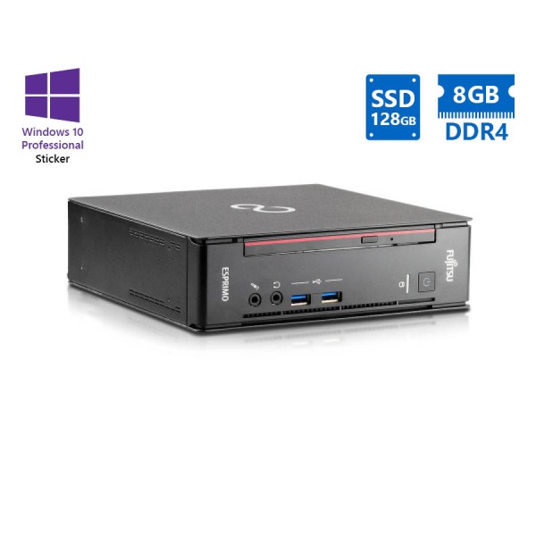 Fujitsu Esprimo Q556 USFF i3-6100T/8GB DDR4/128GB SSD/No ODD/10P Grade A Refurbished PC