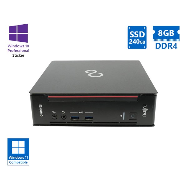 Fujitsu Esprimo Q558 USFF i5-8400T/8GB DDR4/240GB SSD/No ODD/10P Grade A Refurbished PC