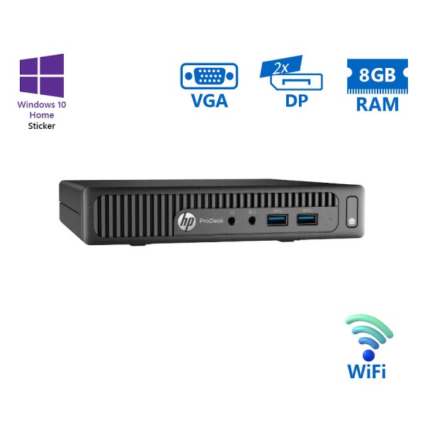 HP ProDesk 400G2 DM WiFi i3-6100T/8GB DDR3/500GB/No ODD/10H Grade A Refurbished PC