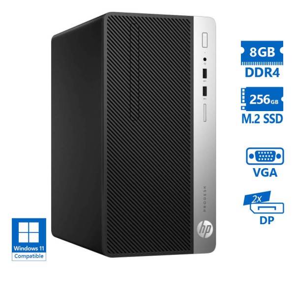HP 400G5 Tower i5-8500/8GB DDR4/256GB M.2 SSD/DVD/Grade A Refurbished PC
