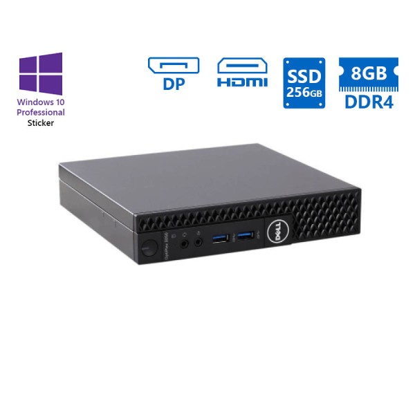Dell (A-) Optiplex 3050 DM i5-6500T/8GB DDR4/256GB SSD/No ODD/10P Grade A- Refurbished PC Dell (A-) Optiplex 3050 DM i5-6500T/8GB DDR4/256GB SSD/No ODD/10P Grade A- Refurbished PC