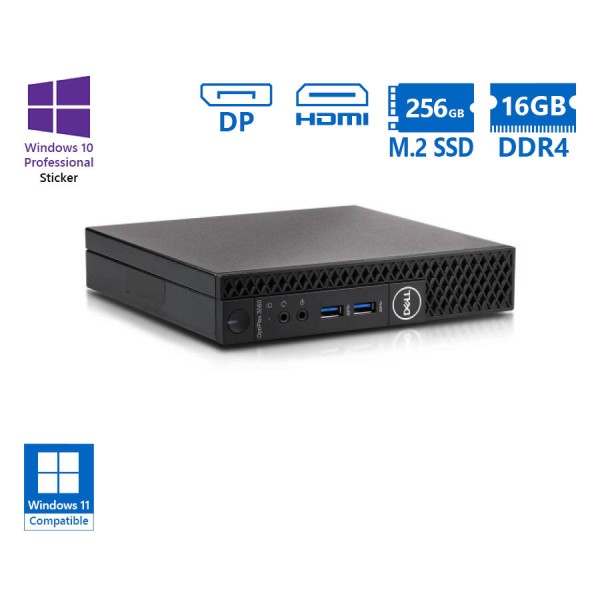 Dell Optiplex 3060  DM i7-8700T/8GB DDR4/256GB M.2 SSD/No ODD/10P Grade A Refurbished PC Dell Optiplex 3060  DM i7-8700T/8GB DDR4/256GB M.2 SSD/No ODD/10P Grade A Refurbished PC