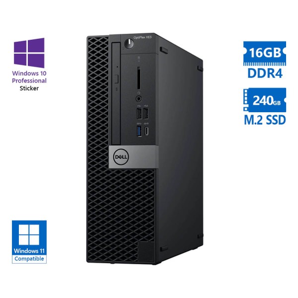 Dell XE3 i7-8700/16GB DDR4/240GB M.2 SSD/No ODD/10P Grade A+ Refurbished PC Dell XE3 i7-8700/16GB DDR4/240GB M.2 SSD/No ODD/10P Grade A+ Refurbished PC