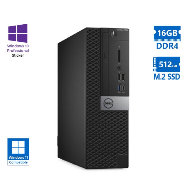 Dell 7060 SFF i7-8700/16GB DDR4/512GB M.2 SSD/DVD/10P Grade A Refurbished PC Dell 7060 SFF i7-8700/16GB DDR4/512GB M.2 SSD/DVD/10P Grade A Refurbished PC